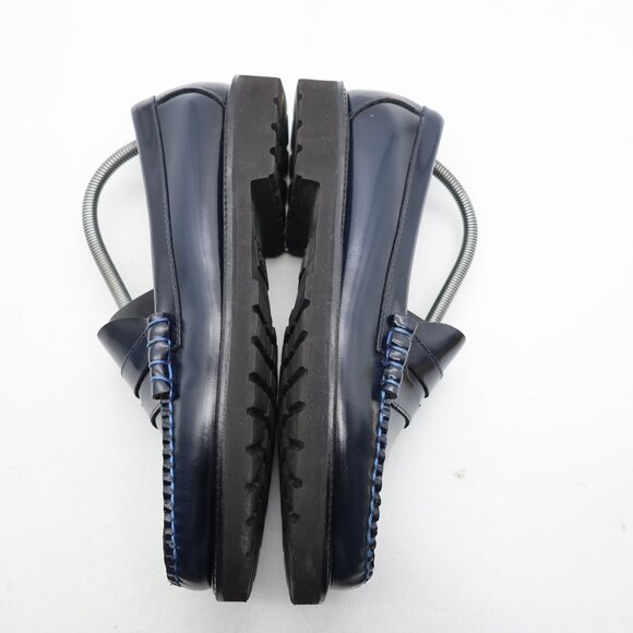 GH Bass Weejuns Larson Men's Size 9.5 D Penny Loafer Navy Leather Slip On - Picture 8 of 10